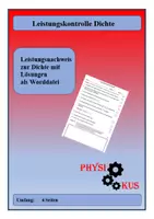 Vorschau - Test - Leistungskontrolle zur Dichte - Deckblatt