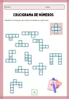 Vista previa - Hojas de trabajo - Crucigrama de números - página 1