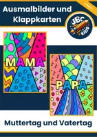Vorschau - Mal- und Bastelvorlagen - Muttertag und Vatertag: Malvorlagen Ausmalbilder Klappkarten - Deckblatt