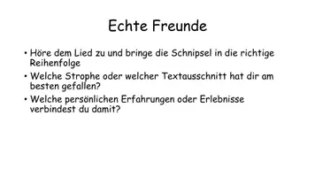 Vorschau - Arbeitsblätter - Freundschaft in Liedern (Thema Freundschaft) - Seite 3