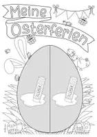 Vorschau - Arbeitsblätter - Meine Osterferien I 3D Osterei & Anhänger I Schreibanlass I Ferienreflexion - Seite 1
