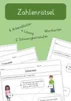 Vorschau - Arbeitsblätter - Zahlenrätsel - Knobeln und rechnen - Deckblatt