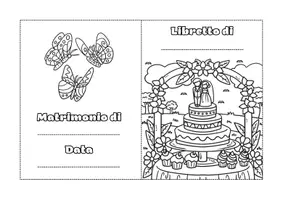 anteprima - Altro tipo di materiale - Libretto matrimonio da colorare - Pagina 1