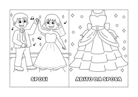 anteprima - Altro tipo di materiale - Libretto matrimonio da colorare - Pagina 3