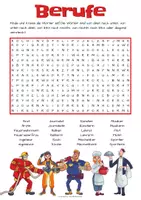 Vorschau - Arbeitsblätter - Berufe, Wortsuchrätsel (2 Seiten) - Deckblatt