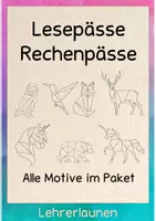 Vorschau - Anderer Materialtyp - 7x Lesepass und Rechenpass zum Ausmalen - Deckblatt
