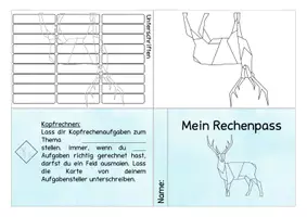 Vorschau - Anderer Materialtyp - 7x Lesepass und Rechenpass zum Ausmalen - Seite 1