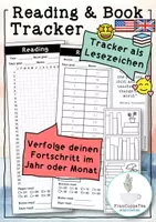 Vorschau - Spiele - Lesezeichen Reading & Book Tracker (Englisch) - Deckblatt