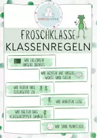 Vorschau - Poster - Klassenregeln | Froschklasse | Classroom Management - Deckblatt