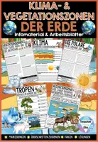 Vorschau - Unterrichtsreihen - Klimazonen & Vegetationszonen Infomaterial & Arbeitsblätter SOFORT EINSATZBEREIT - Deckblatt