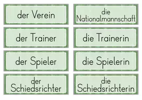 Vorschau - Poster - Wortkarten Fußball - Nomen - Verben - Adjektive - Seite 3