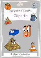 Vorschau - selbst erstellte Cliparts/Grafiken - Cliparts geometrische Körper mit Gesicht - Deckblatt