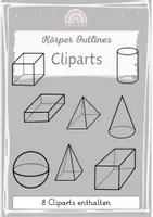 Vorschau - selbst erstellte Cliparts/Grafiken - Cliparts zu Outlines der geometrischen Körper - Deckblatt