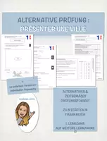 Vorschau - Arbeitsblätter - Alternatives Prüfungsformat - Présenter une ville en France - Deckblatt