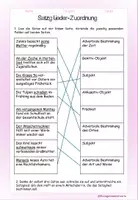 Vorschau - Arbeitsblätter - Satzglieder Zuordnungen Verbinde! (Klasse 3-5) - Seite 1