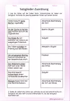 Vorschau - Arbeitsblätter - Satzglieder Zuordnungen Verbinde! (Klasse 3-5) - Seite 3