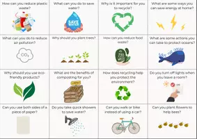 Vorschau - Arbeitsblätter - Protect the environment: Mindmap und Talkings cards (Umwelt) - Seite 2