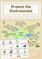 Vorschau - Arbeitsblätter - Protect the environment: Mindmap und Talkings cards (Umwelt) - Deckblatt