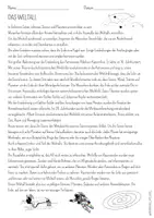 Vorschau - Arbeitsblätter - Das Weltall - Lesetext mit Fragen - Seite 1