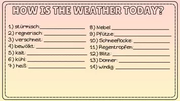 Vorschau - Präsentationen/Tafelbilder - Tafelbilder für TASK 6,7 #1116944 zum Wortschatz "weather" - Seite 2