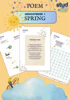 Vorschau - Merkblätter - 🌸 Spring Poem - Englisch spielerisch lernen - Gedichtreise 1 - Deckblatt