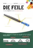 Vorschau - Arbeitsblätter - Aufbau einer Feile und die Feilenarten - Deckblatt