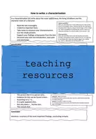 Vorschau - Merkblätter - How to write a characterisation (+useful phrases) - Deckblatt
