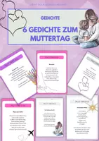 Vorschau - Arbeitsblätter - 6 Gedichte zum MUTTERTAG (1.-4.Klasse) - Deckblatt