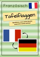 Vorschau - Bildkarten - Tafelflaggen Französisch-Deutsch zum Wenden (Classroom Management) - Deckblatt