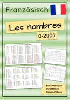 Vorschau - Arbeitsblätter - Les nombres français (0-2001) (Französisch Basics) PPP zum Durchklicken - Deckblatt