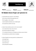 Vorschau - Arbeitsblätter - 40 Multiple-Choice-Fragen zum lyrischen Ich - Seite 1