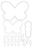 Vorschau - Mal- und Bastelvorlagen - Schmetterlinge basteln – Frühlings-Bastelvorlagen zum Kombinieren (Grundschule & Kindergarten) - Seite 2
