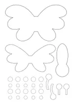 Vorschau - Mal- und Bastelvorlagen - Schmetterlinge basteln – Frühlings-Bastelvorlagen zum Kombinieren (Grundschule & Kindergarten) - Seite 3