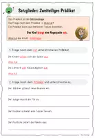 Vorschau - Arbeitsblätter - Satzglieder Zweiteiliges Prädikat / Arbeitsblätter / Deutsch - Deckblatt