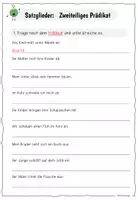 Vorschau - Arbeitsblätter - Satzglieder Zweiteiliges Prädikat / Arbeitsblätter / Deutsch - Seite 1