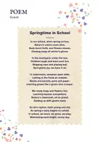 Vorschau - Merkblätter - 🏫 Spring Poem - Englisch spielerisch lernen - Gedichtreise 5 - Seite 1