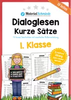 Vorschau - Arbeitsblätter - Dialoglesen in der 1. Klasse (10 Arbeitsblätter) - Deckblatt