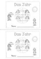Vorschau - Arbeitsblätter - Deutsch/ DaZ/ SU - A5 Übungsheft das Jahr / Jahreszeiten / Monate - Seite 1