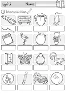 Vorschau - Arbeitsblätter - Wörter mit ng / nk - GRUNDSCHRIFT - Arbeitsblätter für Deutsch inklusive Minilesespur, Schleichdiktat und Puzzle - Seite 3