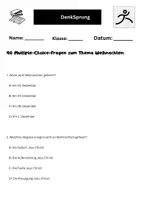 Vorschau - Arbeitsblätter - 40 Multiple-Choice-Fragen zum Thema Weihnachten - Seite 1