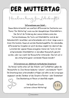 Vorschau - Arbeitsblätter - Muttertag - Textverständnis (differenzierter Sachtext - Arbeitsblätter - Lösungen) - Seite 1