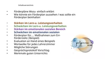 Vorschau - Fördermaterial/Inklusion - Förderpläne - Seite 1