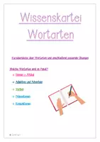 Vorschau - Arbeitsblätter - Wissenskartei Wortarten - Deckblatt