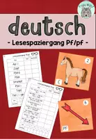 Vorschau - Arbeitsblätter - Lesespaziergang Pf/pf (passend zu TINTO) - Deckblatt