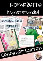 Vorschau - Unterrichtsreihen - Komplette Kunststunde: Geheimer Platz im Garten - Deckblatt