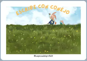 Vista previa - Hojas de trabajo - Escribe y juega con conejo - página 1
