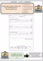 Vorschau - Lehrpläne/Lehrermaterial - Entwicklung eines Geschäftsmodells - Bewertung Bereich D - Deckblatt