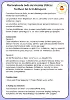 Vista previa - Manualidades / Dibujos para colorear - Parábola del Gran Banquete - Marionetas de dedo de historias bíblicas - página 1