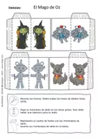 Vista previa - Manualidades / Dibujos para colorear - El Mago de Oz - Marionetas de Dedos - Cuento de Hadas - página 3