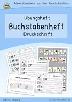 Vorschau - Arbeitsblätter - Übungsheft: Buchstaben (Druckschrift) - Deckblatt